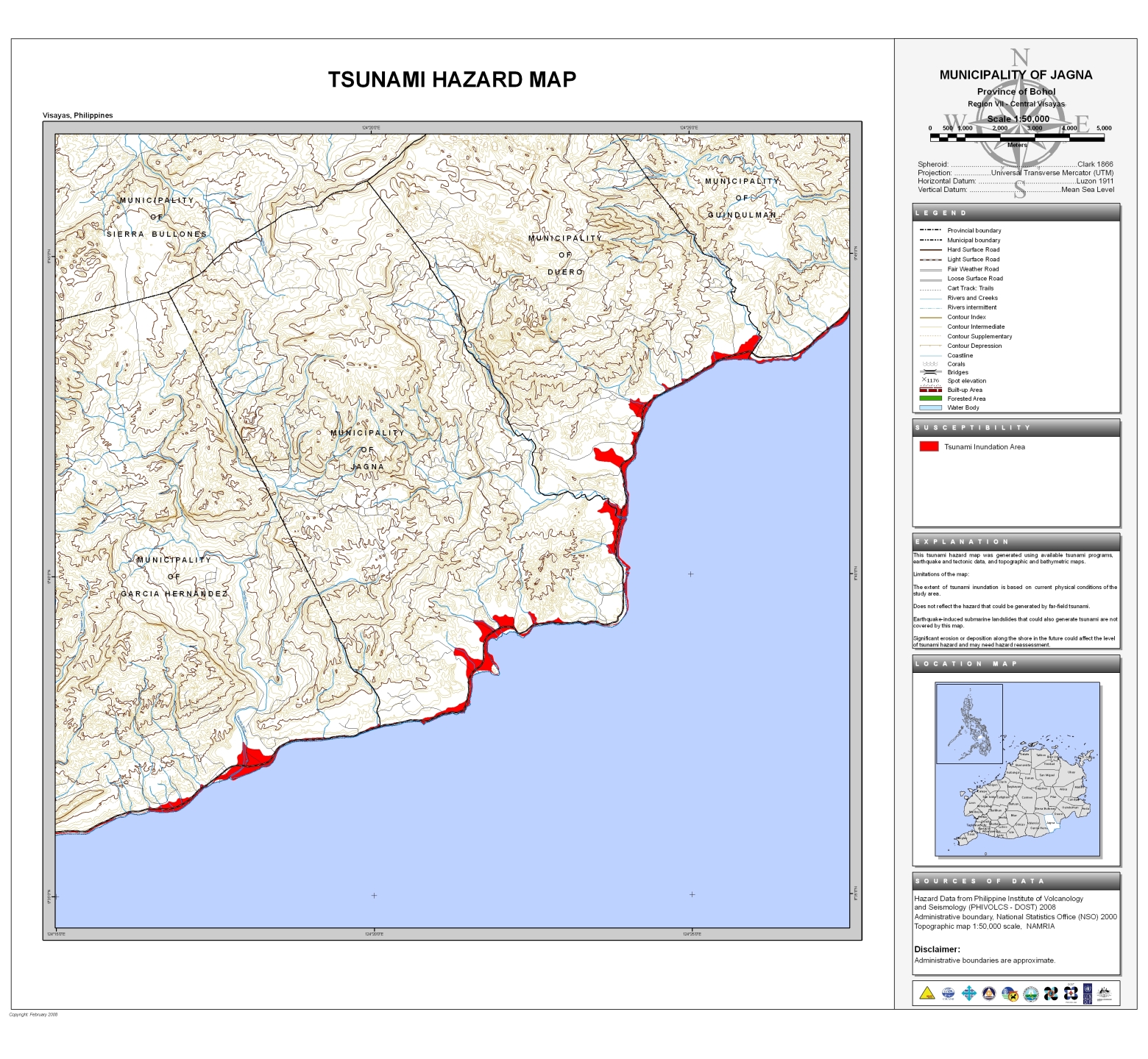 Jagna PPDO BOHOL   Bohol   Jagna Tsunami Hazard Map 